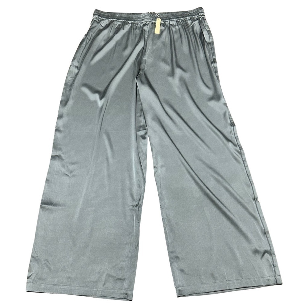 Skims charcoal gray wide leg high waist pants size 2X new